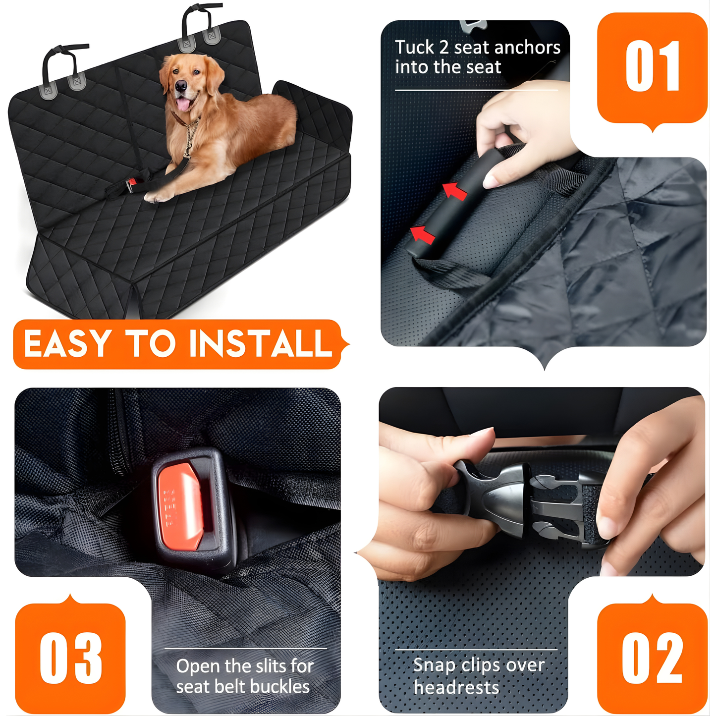 Waterproof Dog Car Seat Cover